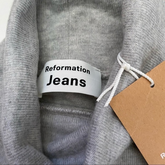 Reformation Aspen Heather Grey Turtleneck LS Dress - Picture 11 of 11